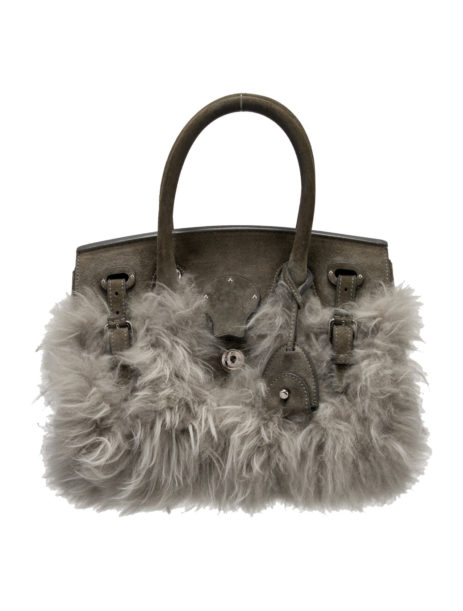 Ralph Lauren Suede Top Handle Bag