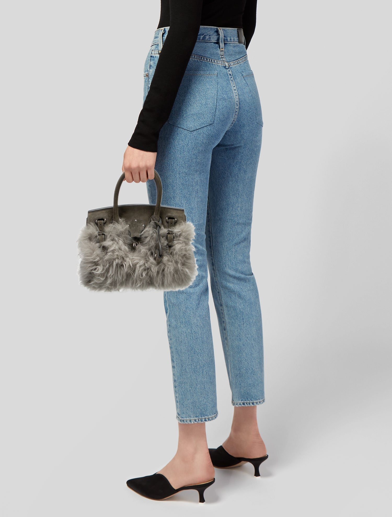 Ralph Lauren Suede Top Handle Bag