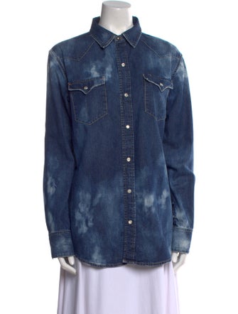 Ralph Lauren Collection Long Sleeve Button-Up Top