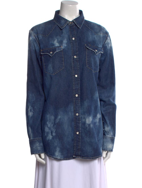 Ralph Lauren Collection Long Sleeve Button-Up Top