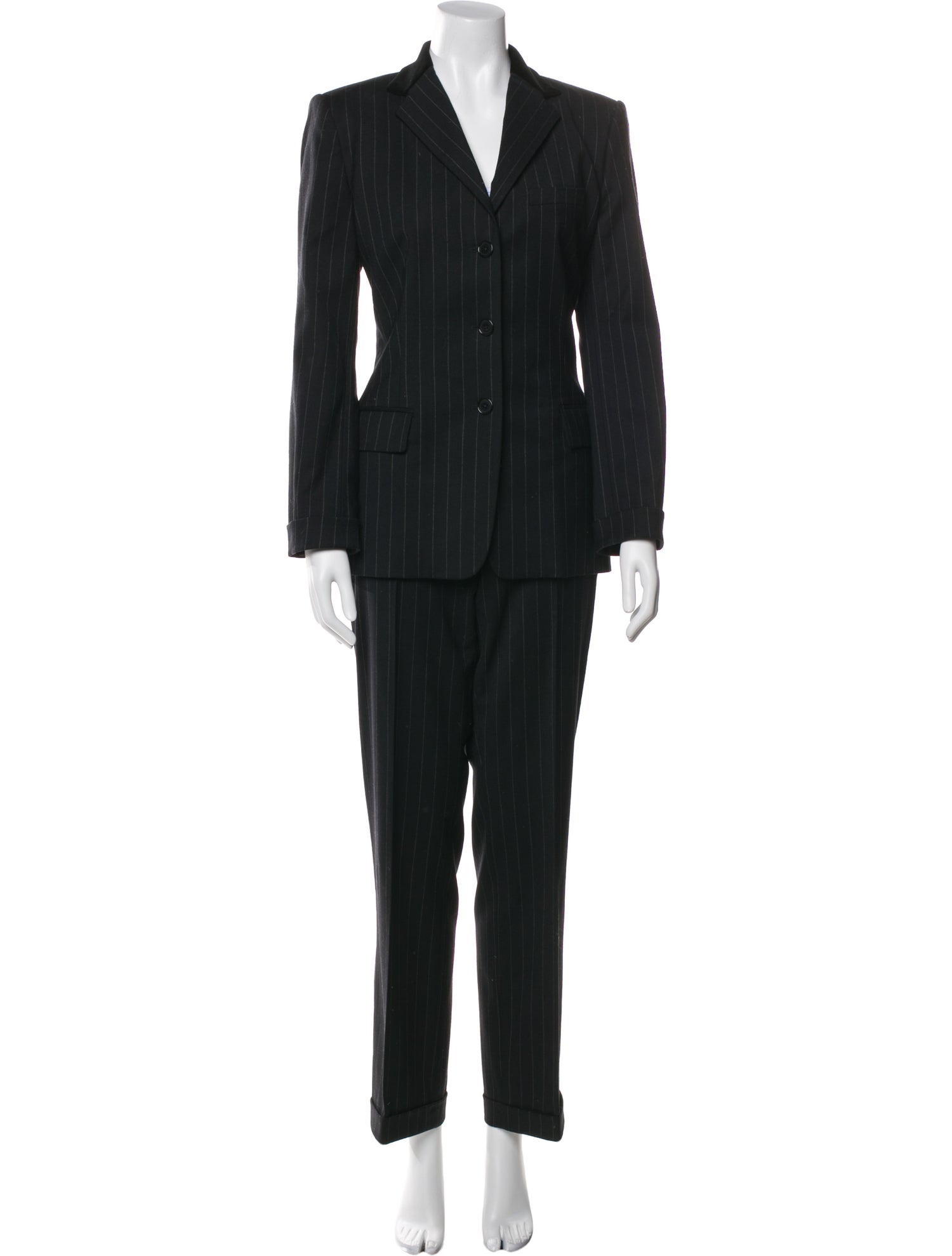 Ralph Lauren Wool Striped Pantsuit