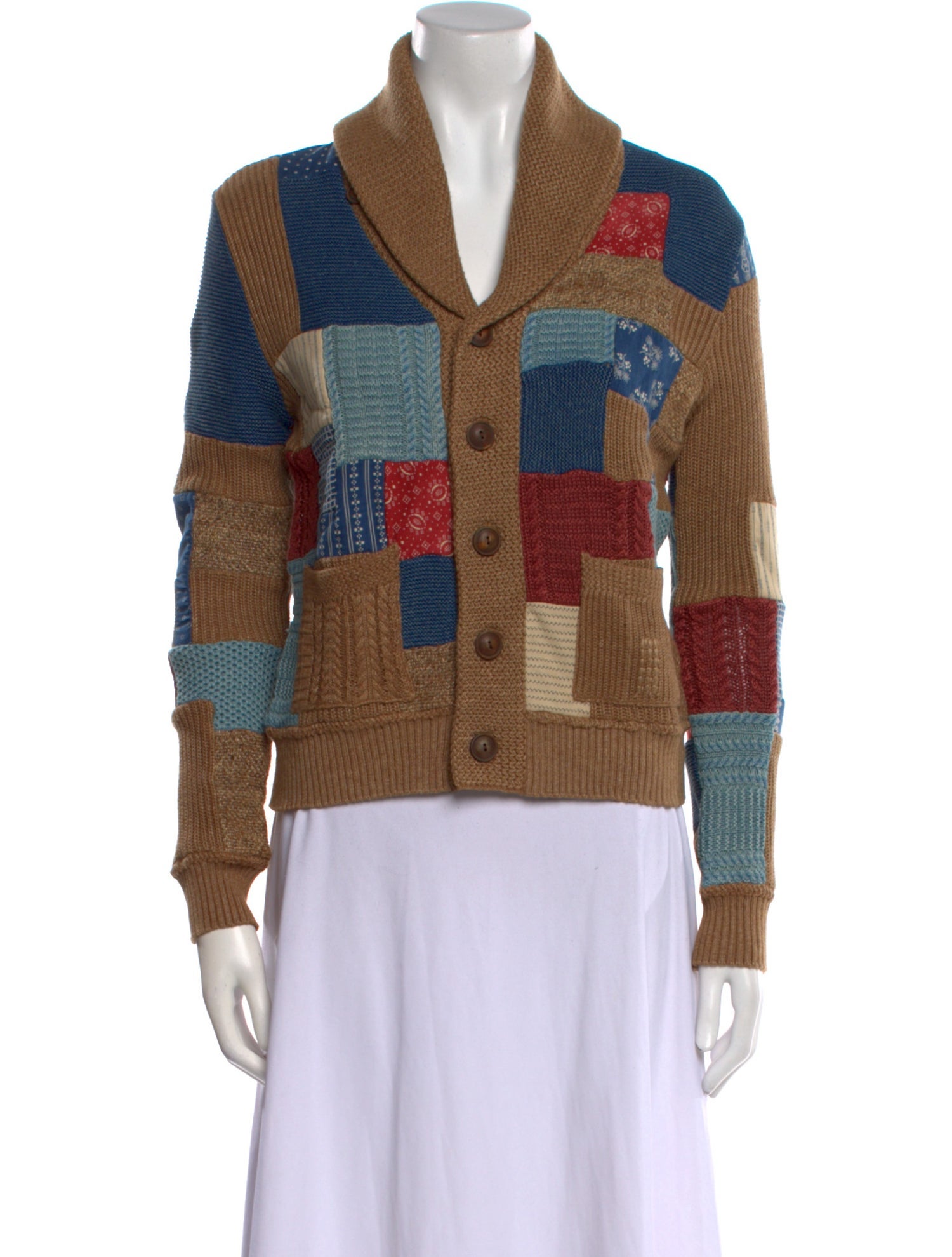 RRL & Co. Colorblock Pattern V-Neck Sweater w/ Tags