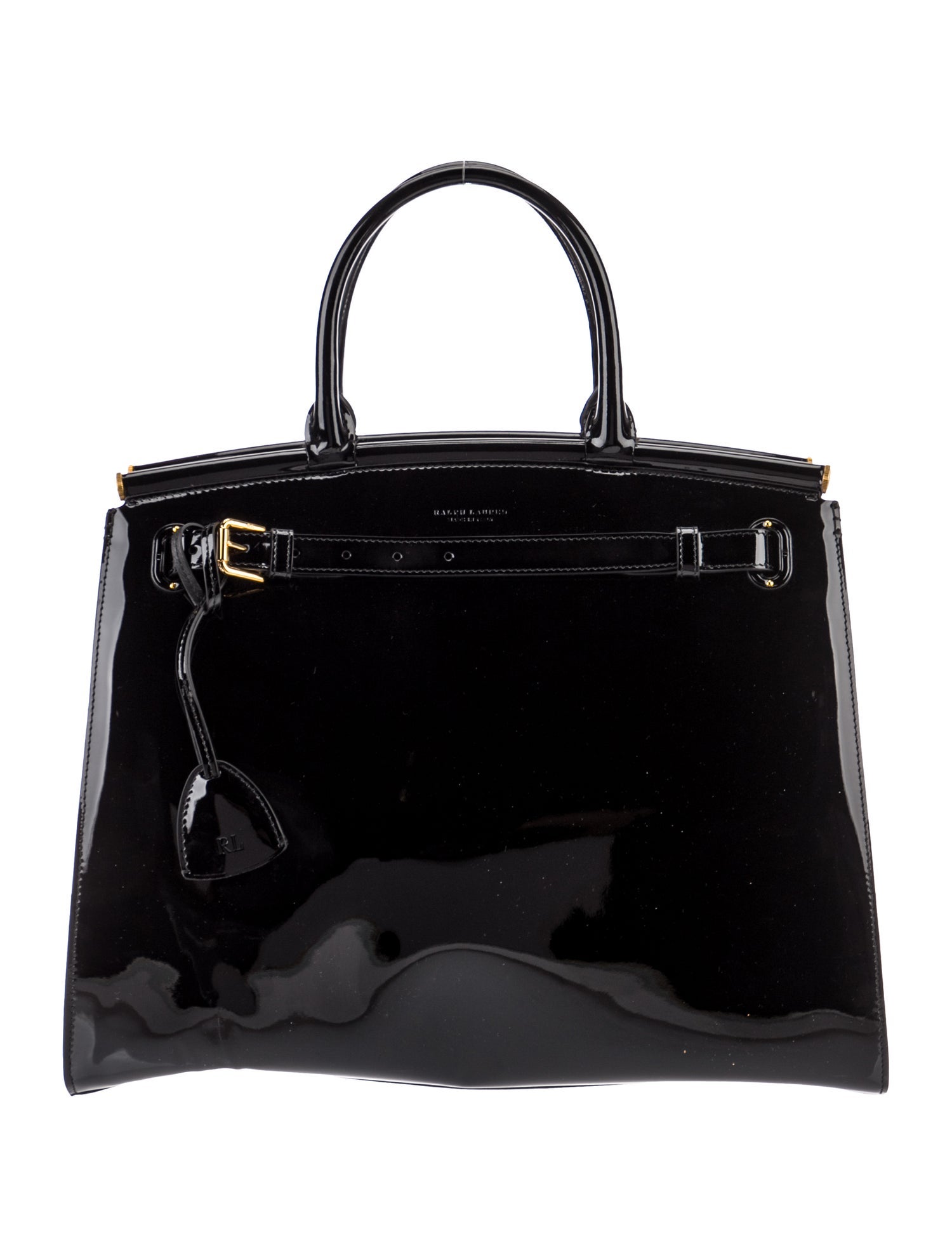 Ralph Lauren Patent Leather Top Handle Bag