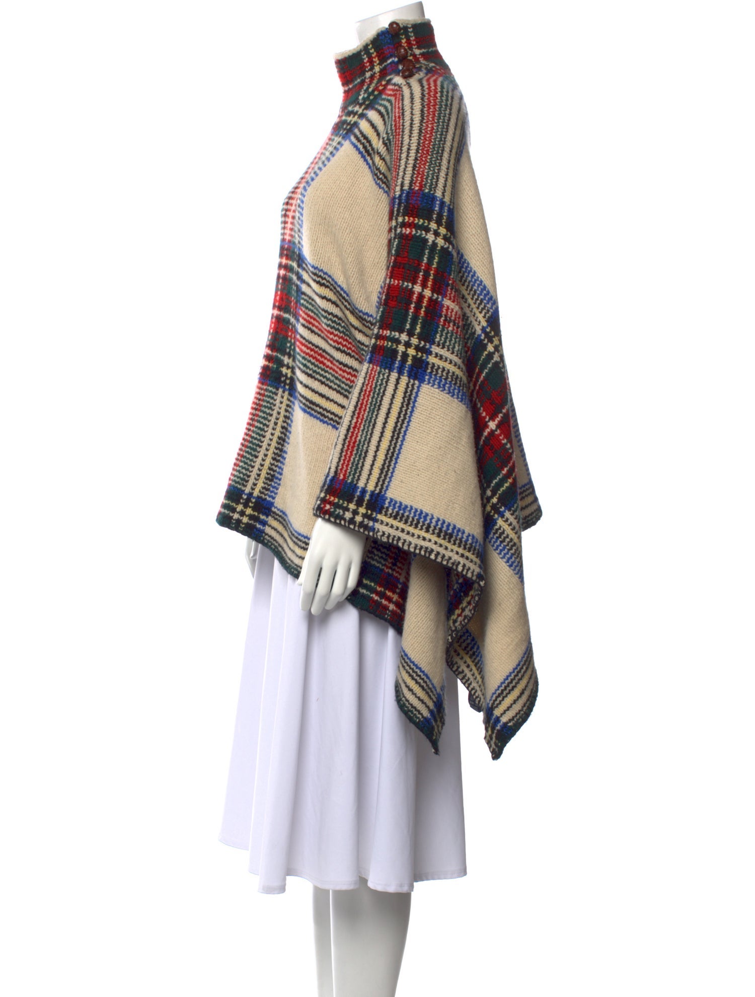 Ralph Lauren Wool Plaid Print Sweater