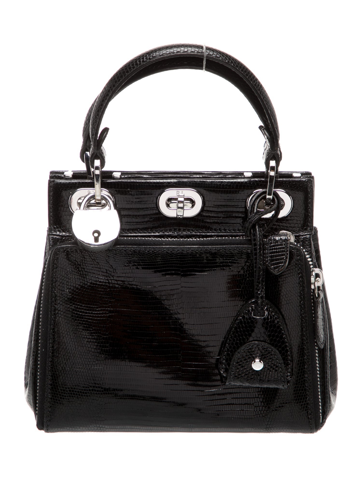 Ralph Lauren Patent Leather Top Handle Bag