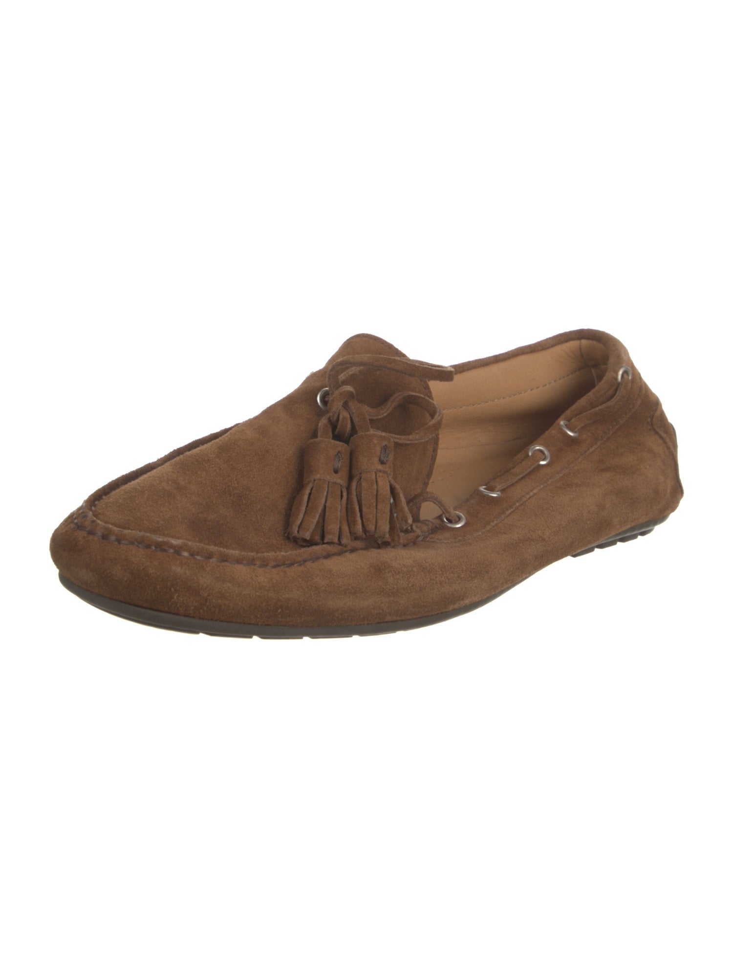 Ralph Lauren Suede Bow Accents Moccasins