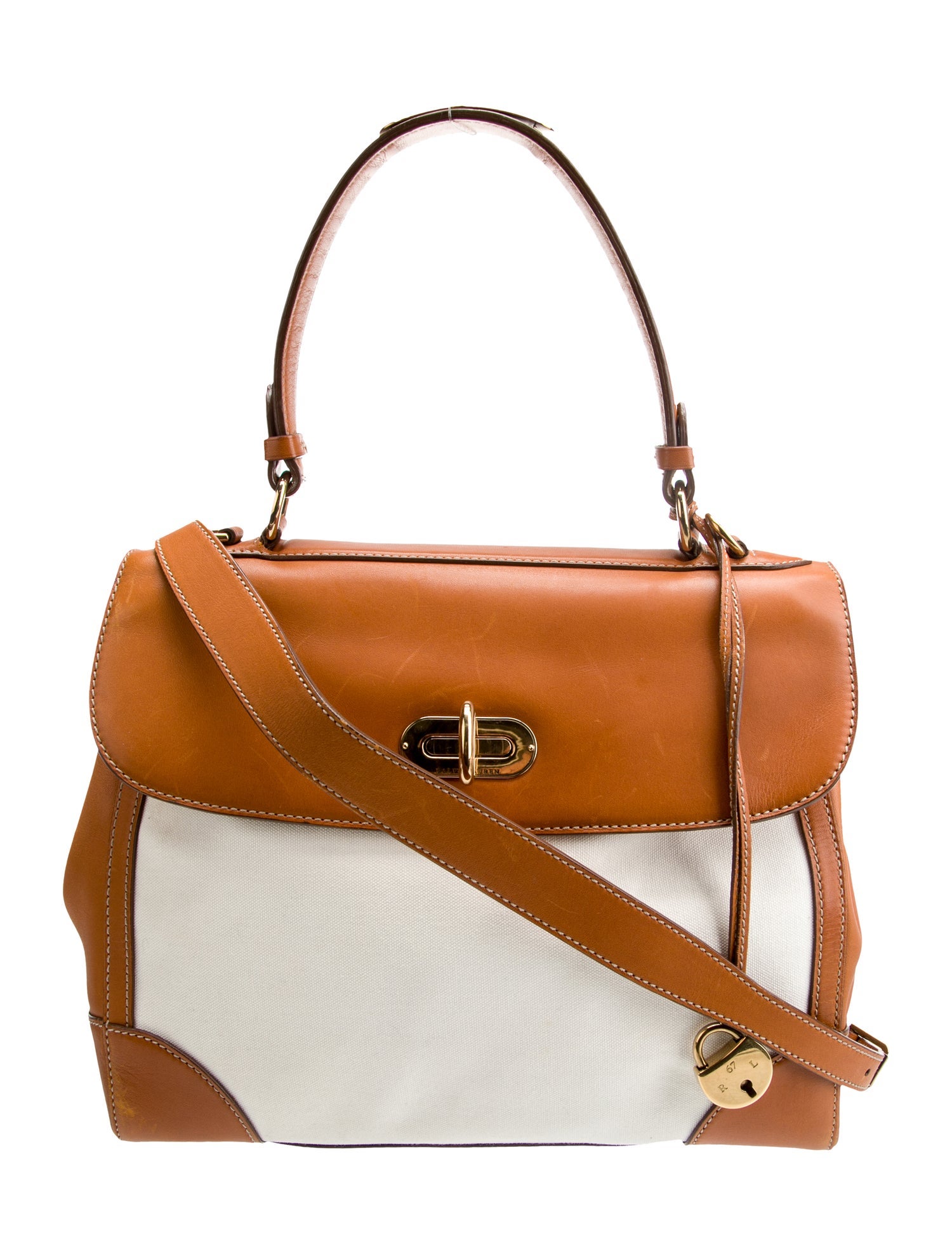 Ralph Lauren Leather Top Handle Bag