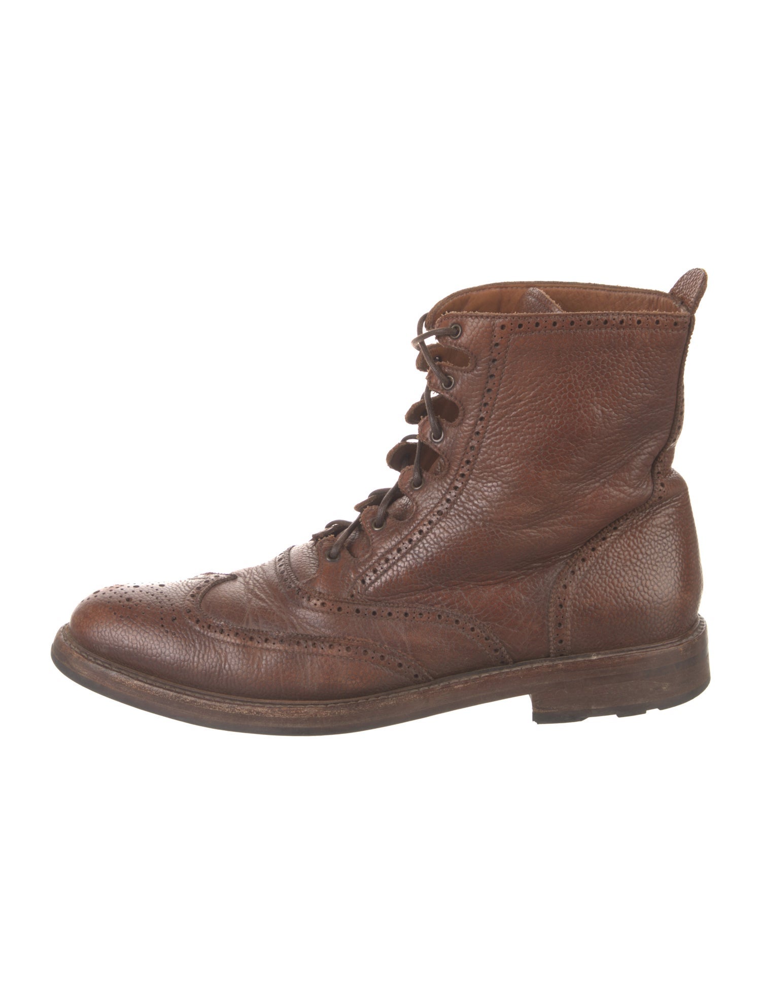 Ralph Lauren Leather Lace-Up Boots