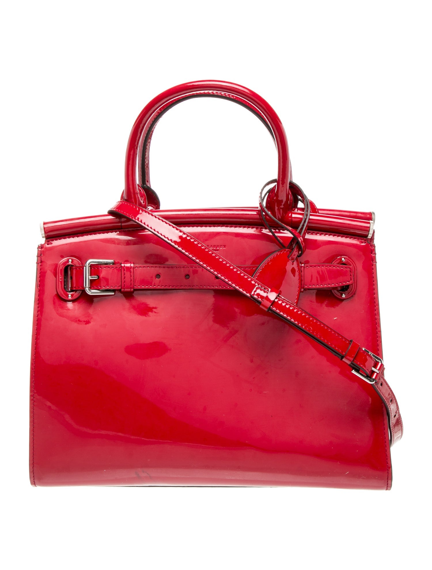 Ralph Lauren Patent Leather Top Handle Bag