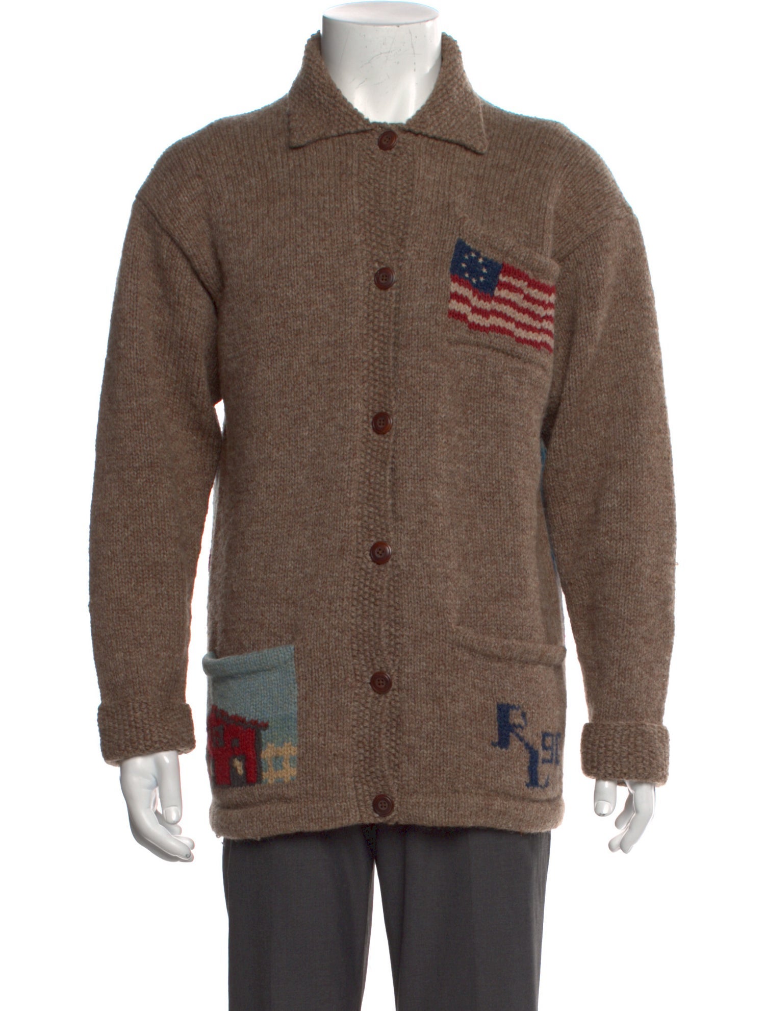 Ralph Lauren Wool Printed Cardigan
