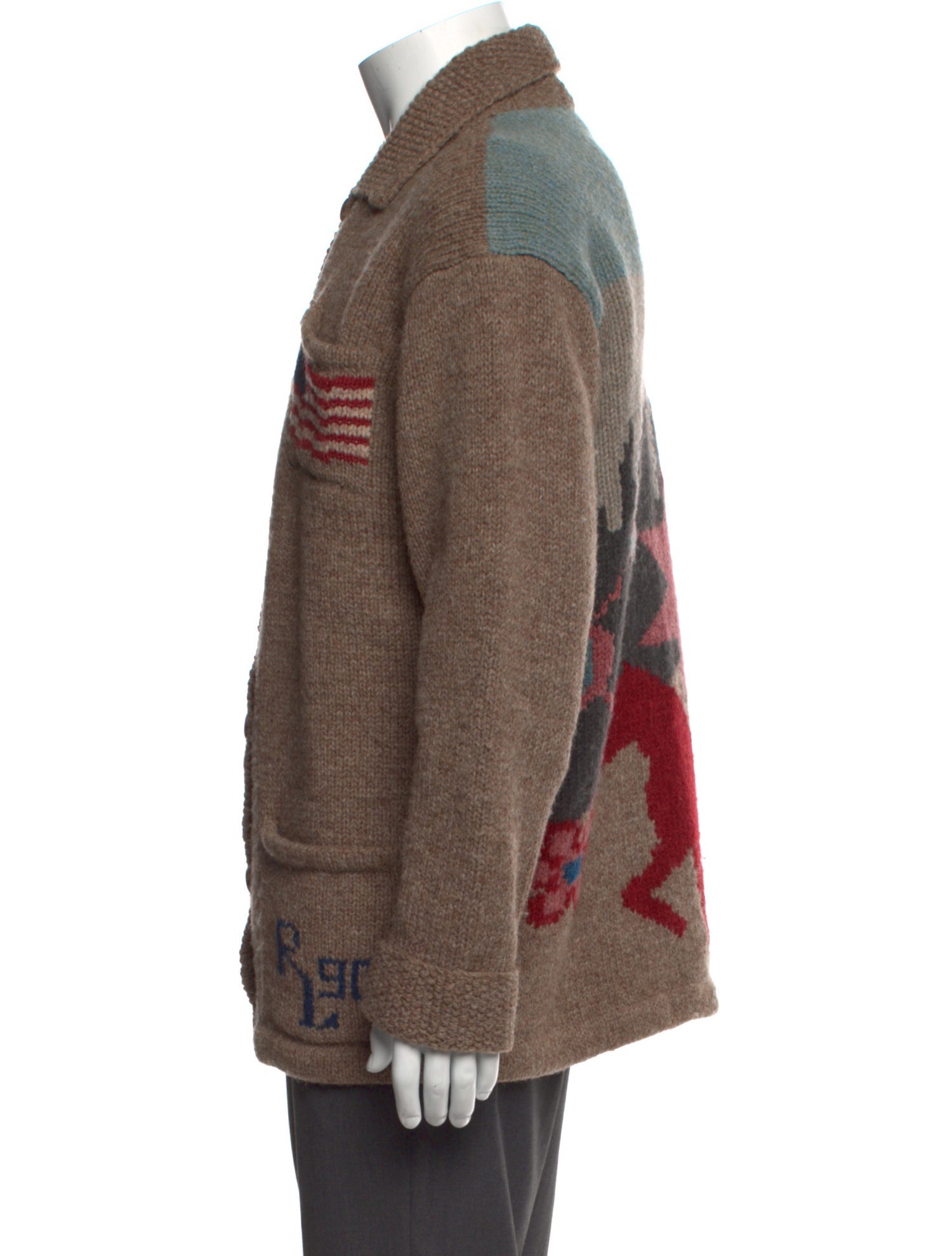 Ralph Lauren Wool Printed Cardigan
