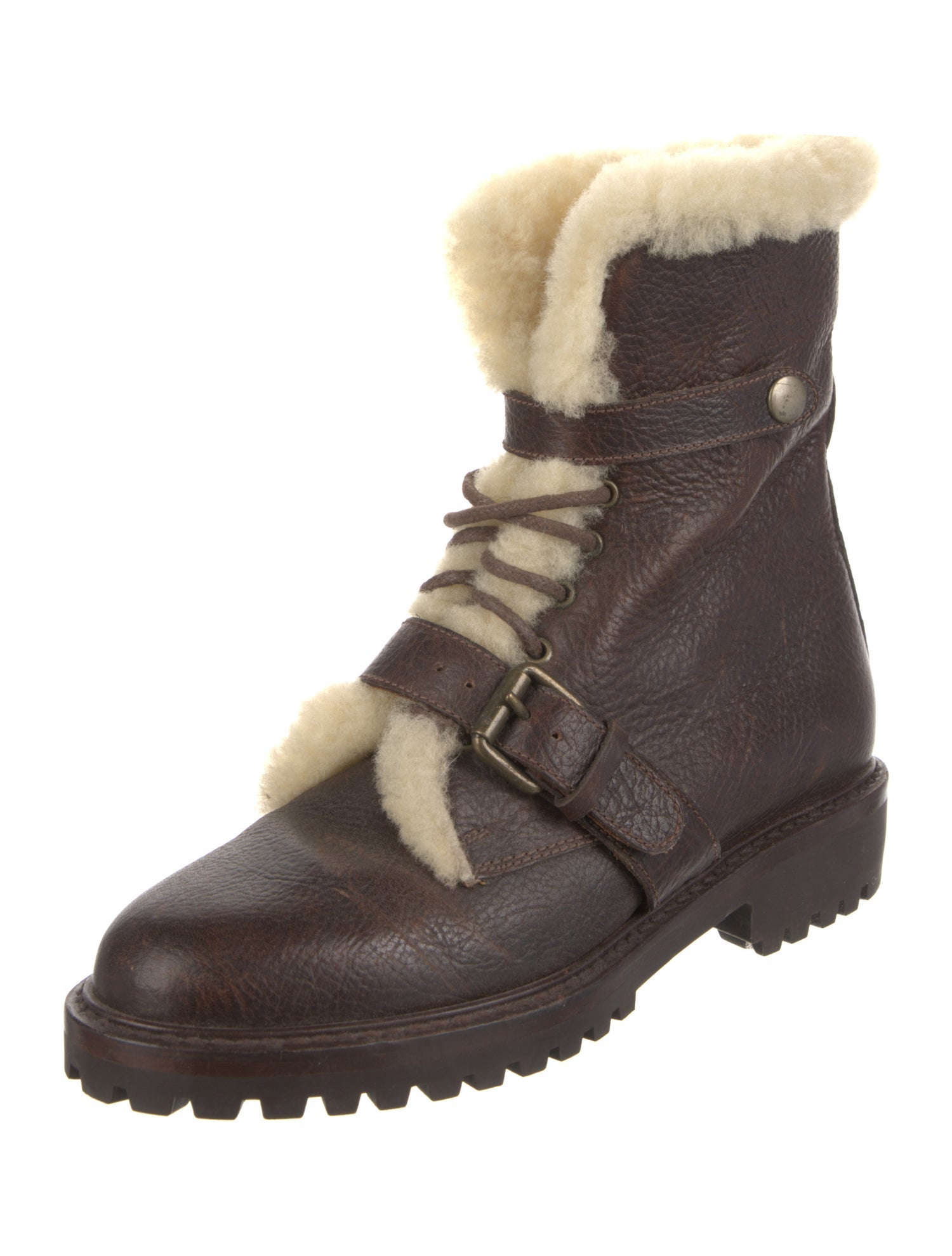 Ralph Lauren Leather Combat Boots