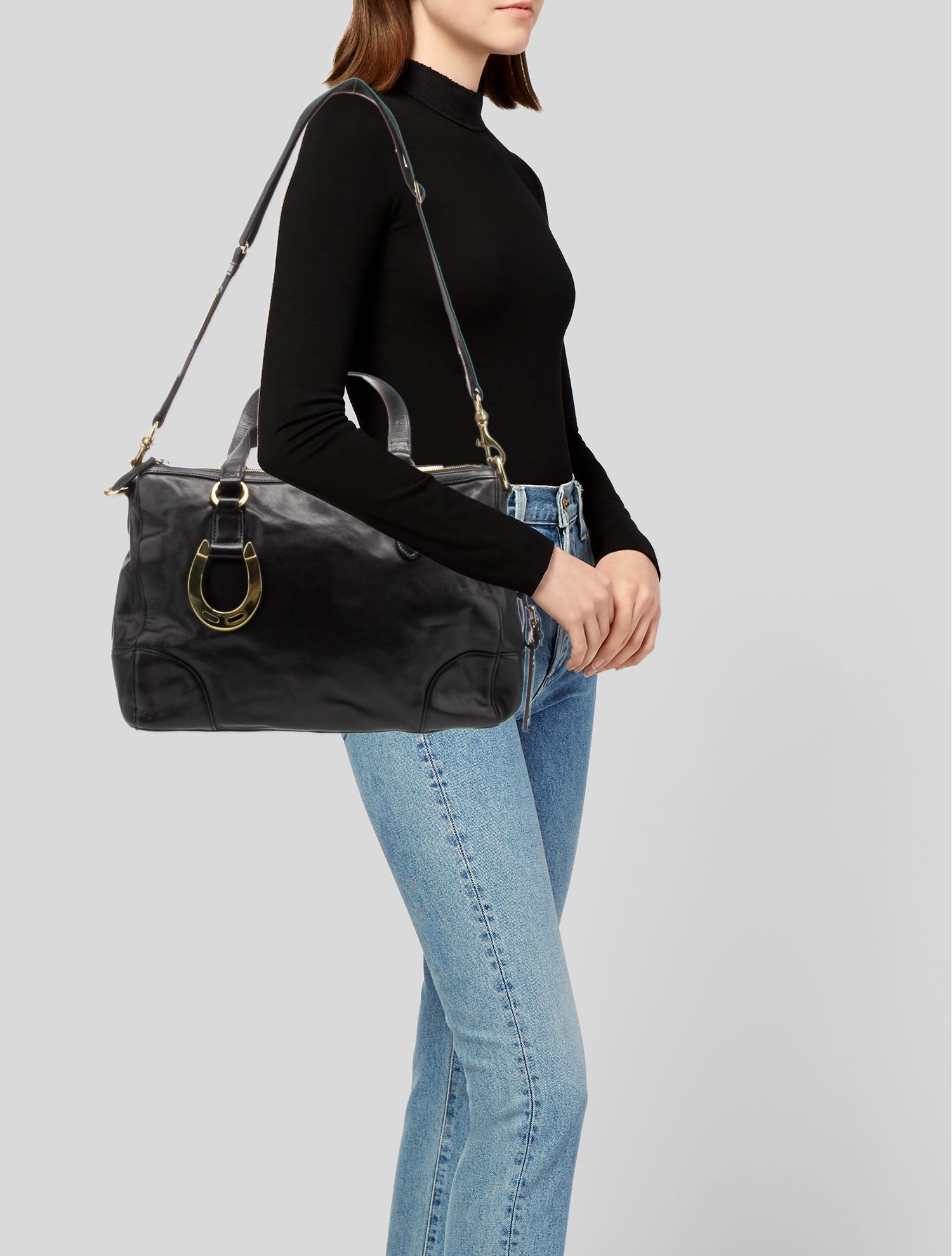 Ralph Lauren Leather Top Handle Bag