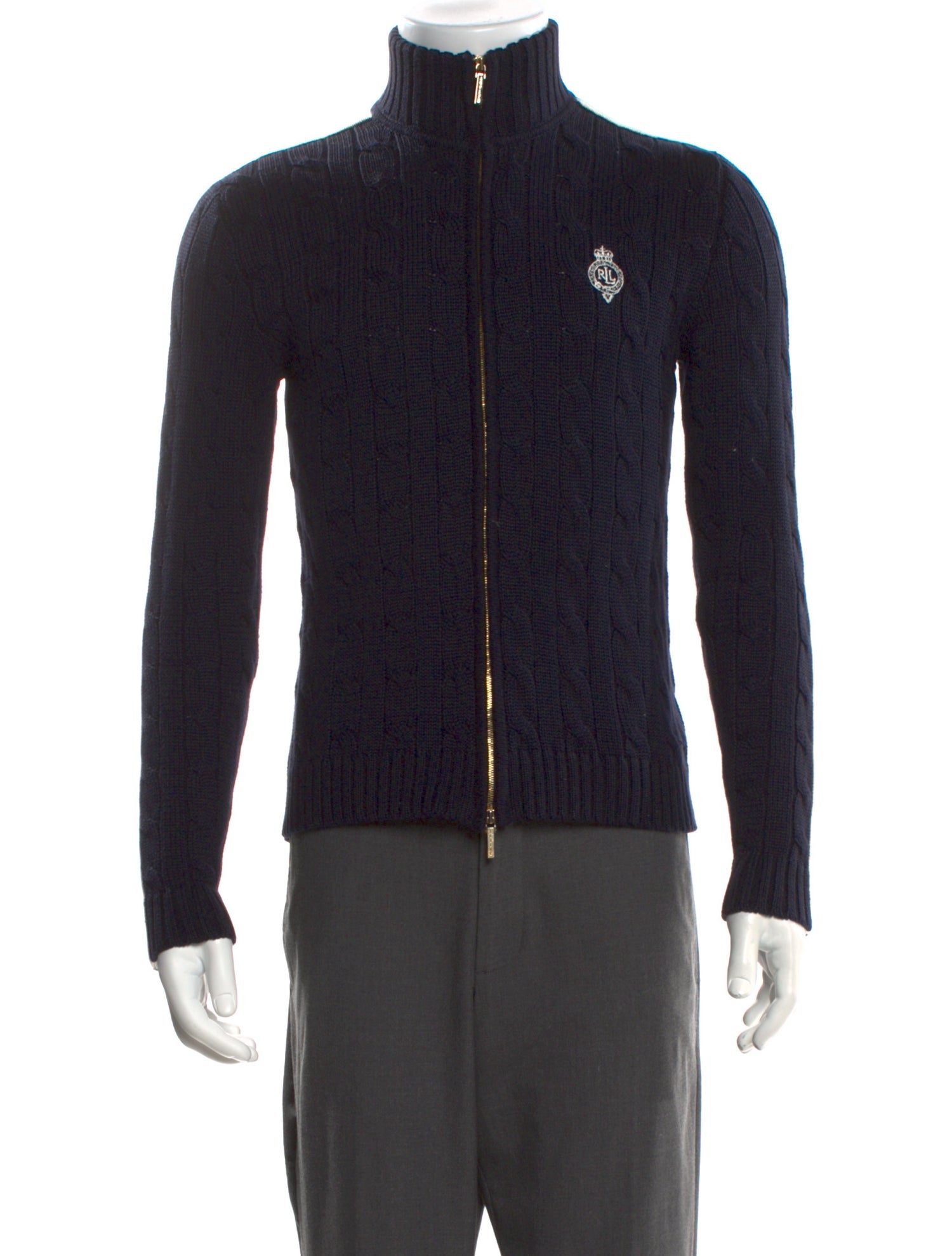 Ralph Lauren Mock Neck Long Sleeve Cardigan