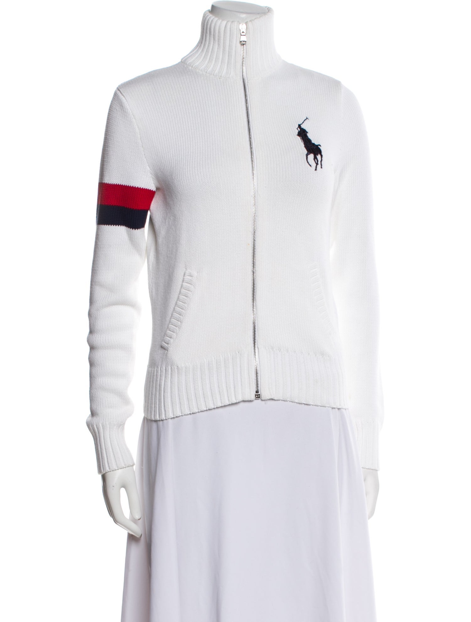 Ralph Lauren Graphic Print Mock Neck Sweater