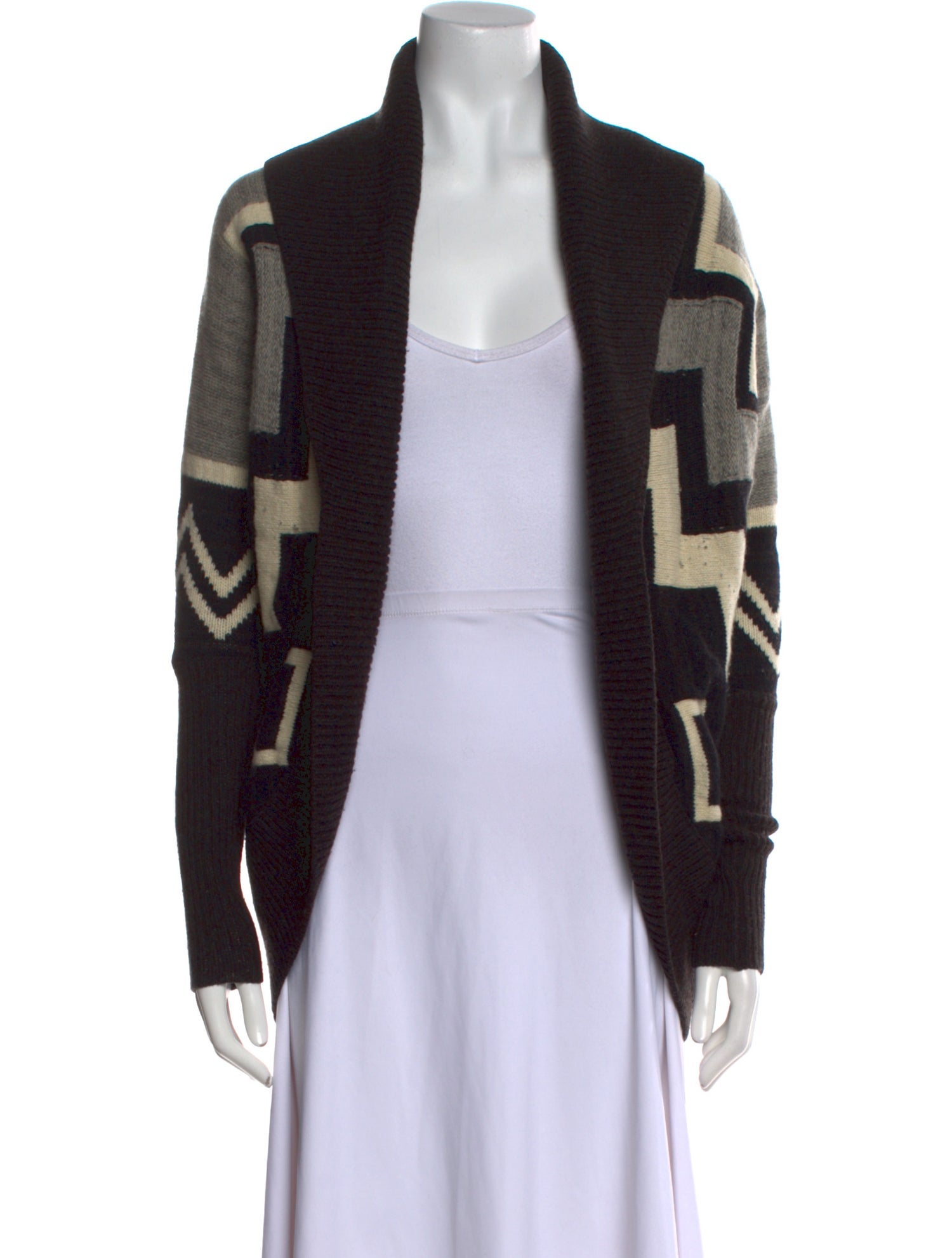 Ralph Lauren Striped Open Front Sweater