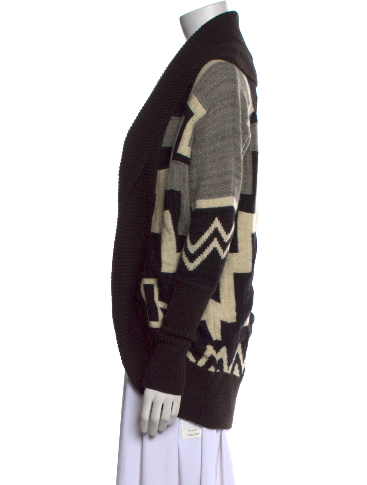 Ralph Lauren Striped Open Front Sweater