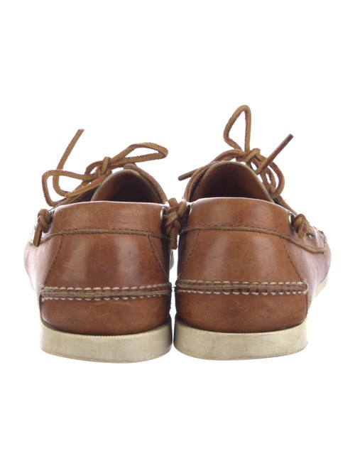 Ralph Lauren Leather Colorblock Pattern Boat Shoes