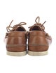 Ralph Lauren Leather Colorblock Pattern Boat Shoes