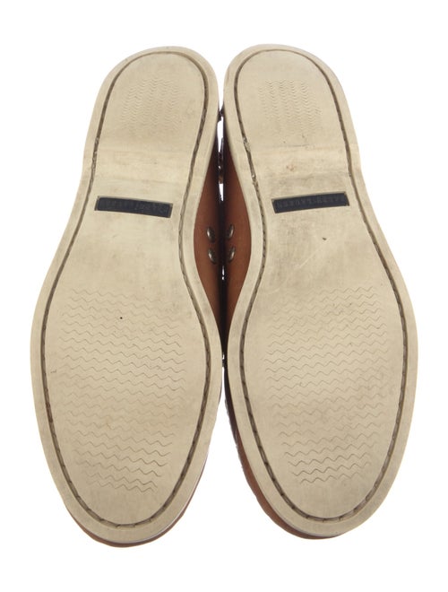 Ralph Lauren Leather Colorblock Pattern Boat Shoes