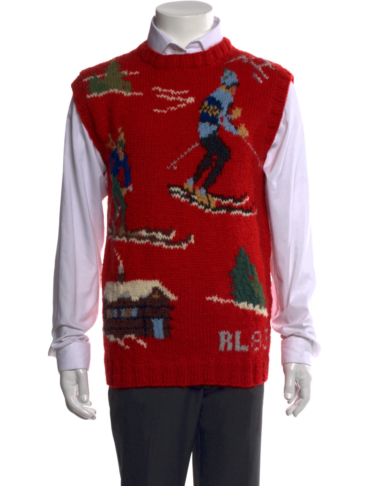 Ralph Lauren Printed Crew Neck Sweater Vest