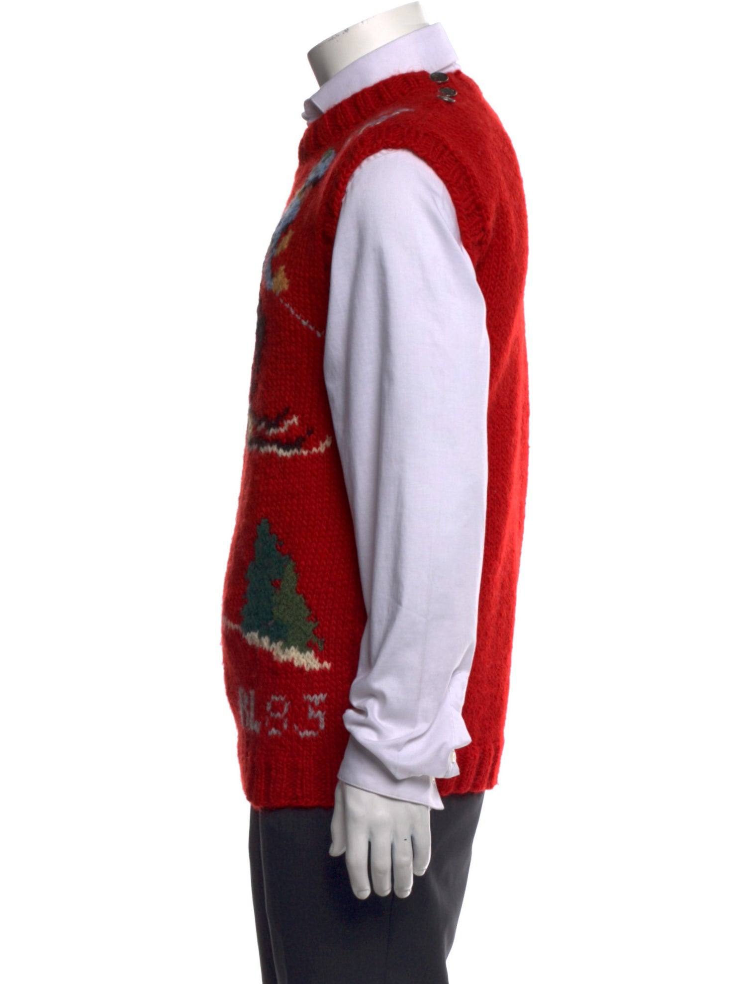 Ralph Lauren Printed Crew Neck Sweater Vest