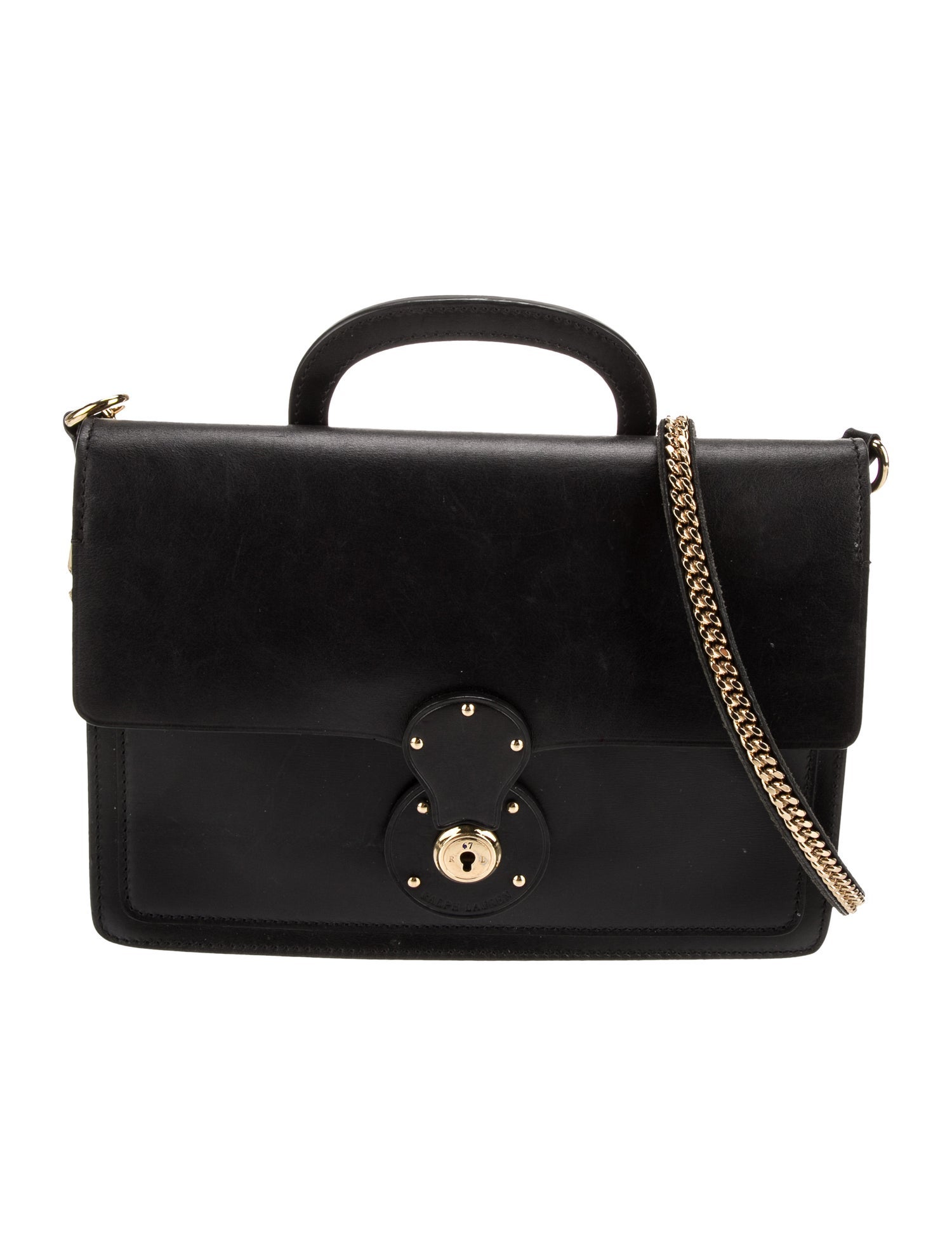 Ralph Lauren Leather Top Handle Bag