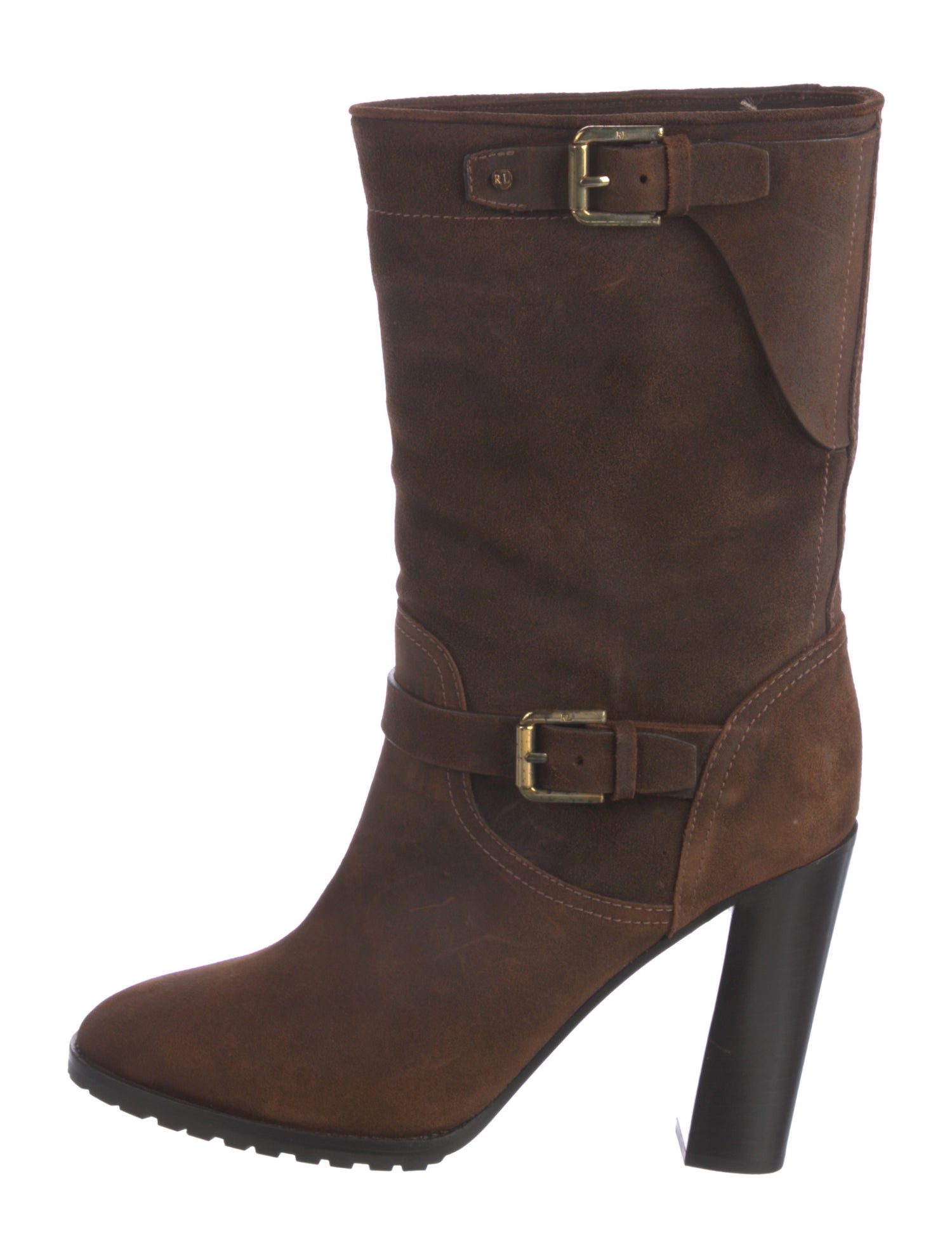 Ralph Lauren Suede Moto Boots
