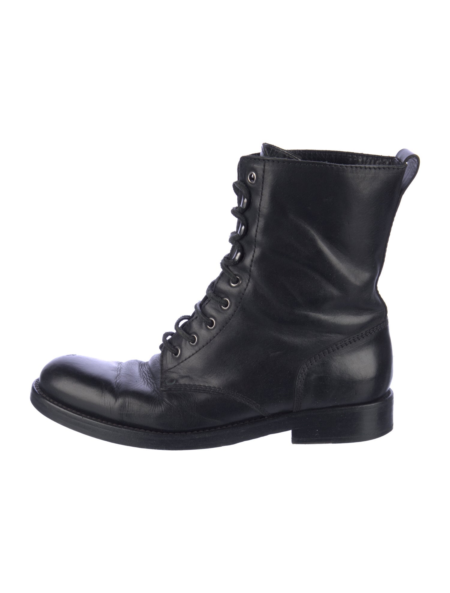 Ralph Lauren Leather Lace-Up Boots
