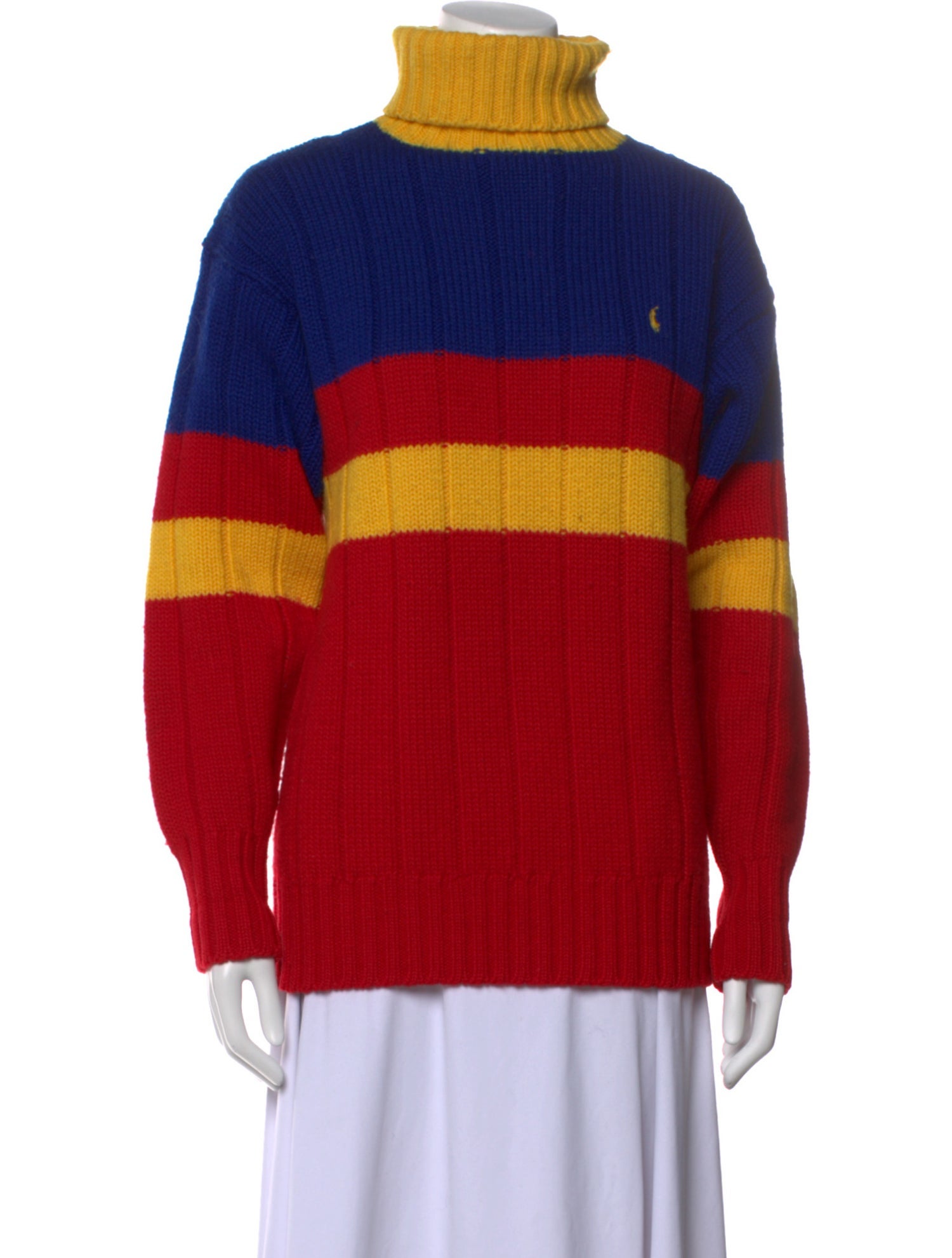 Ralph Lauren Wool Colorblock Pattern Sweater
