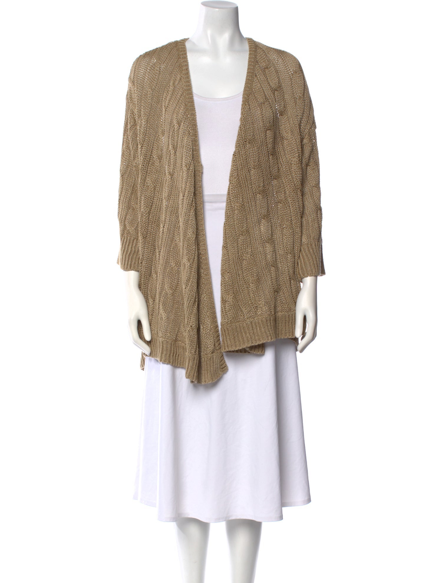 Ralph Lauren Linen Open Front Sweater