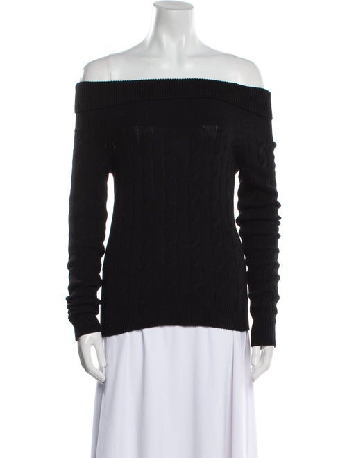 Ralph Lauren Collection Cashmere Off-The-Shoulder Sweater