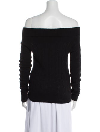 Ralph Lauren Collection Cashmere Off-The-Shoulder Sweater