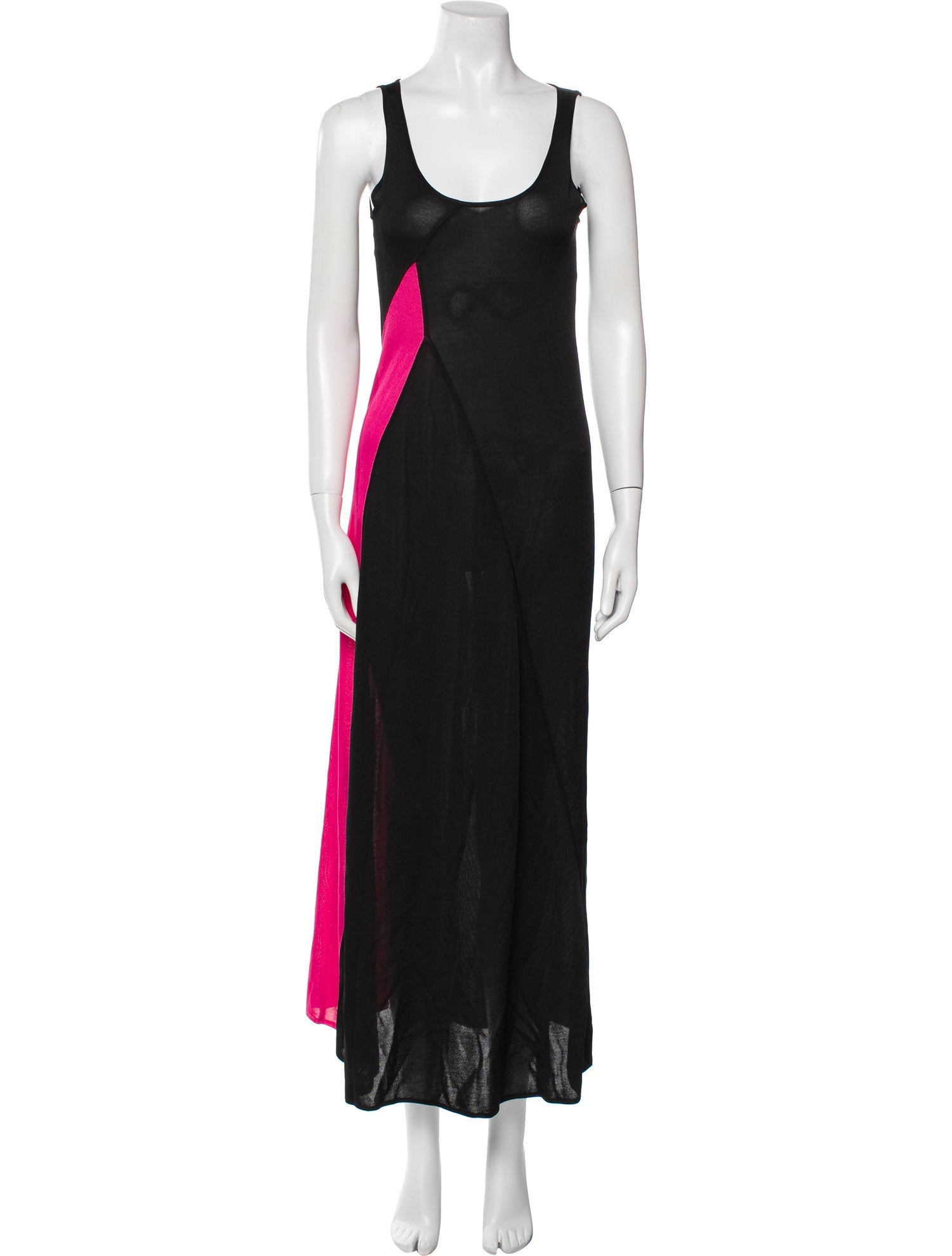 Ralph Lauren Colorblock Pattern Long Dress