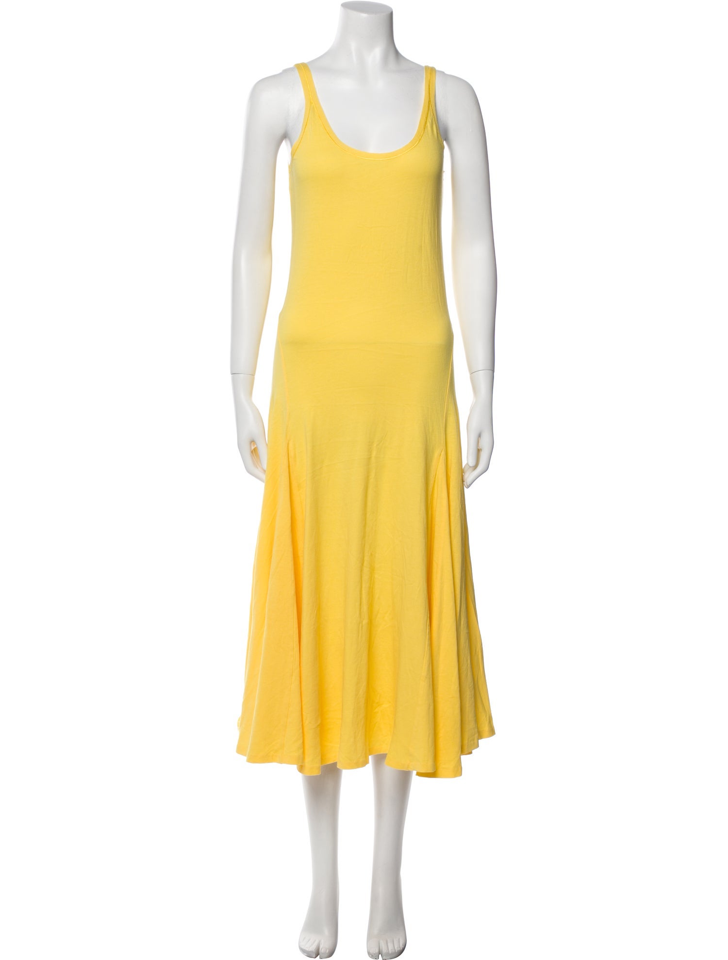 Ralph Lauren Scoop Neck Midi Length Dress