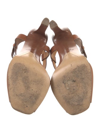 Ralph Lauren Leather T-Strap Sandals