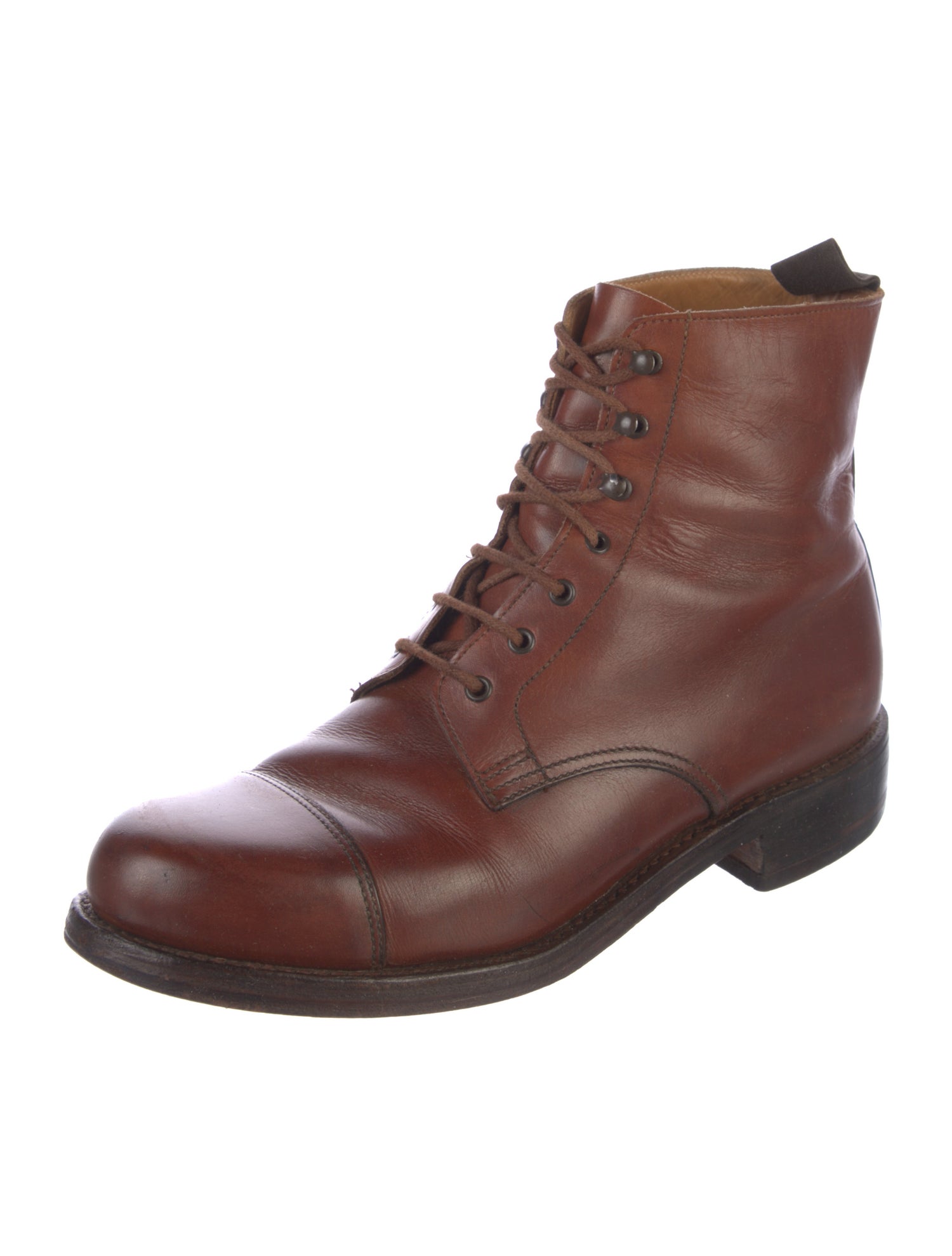 Ralph Lauren Leather Combat Boots