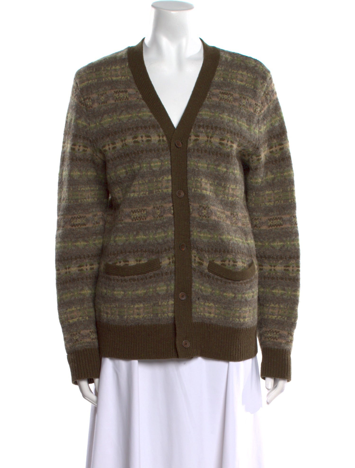 Ralph Ralph Lauren Striped V-Neck Sweater