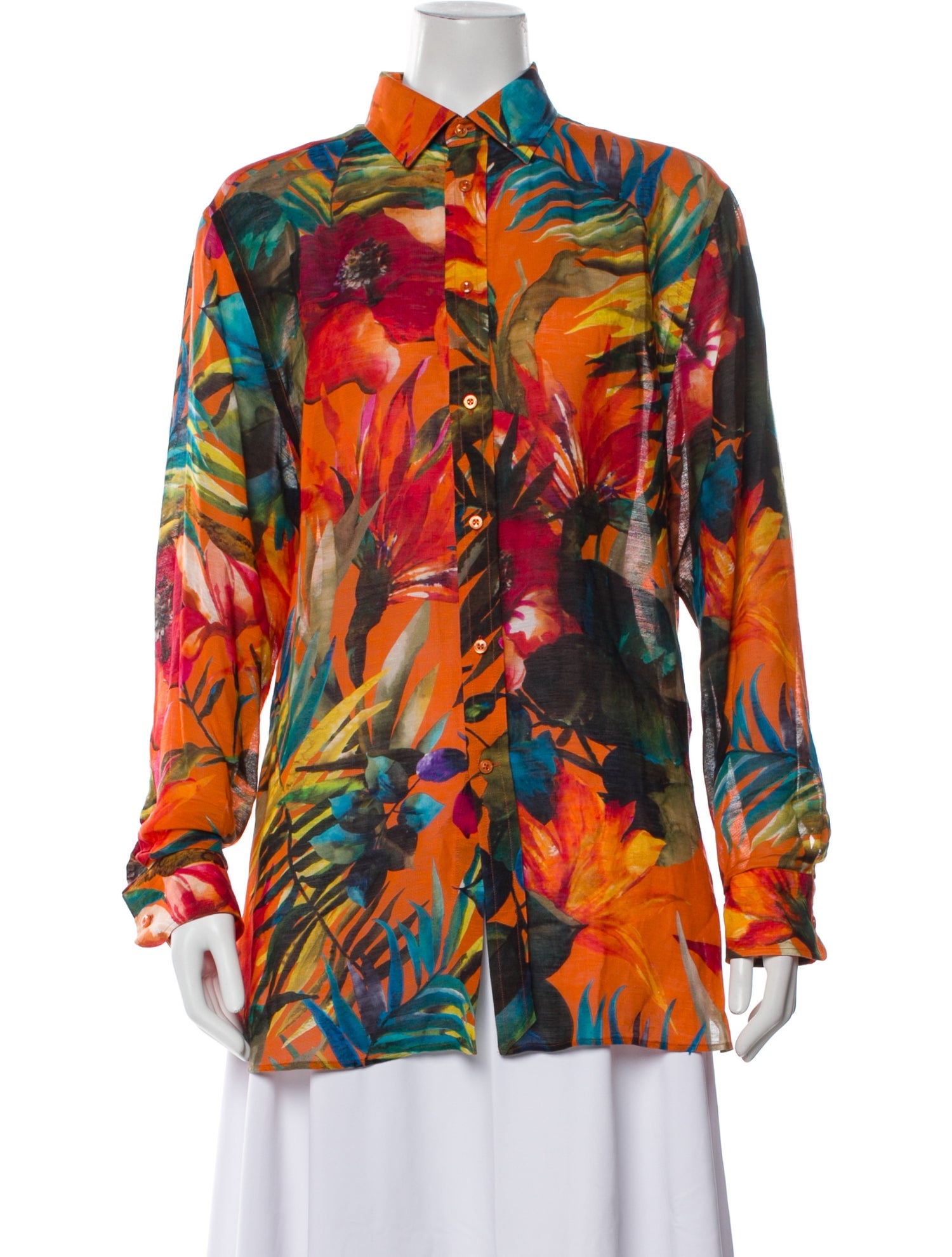 Ralph Lauren Vintage Printed Button-Up Top