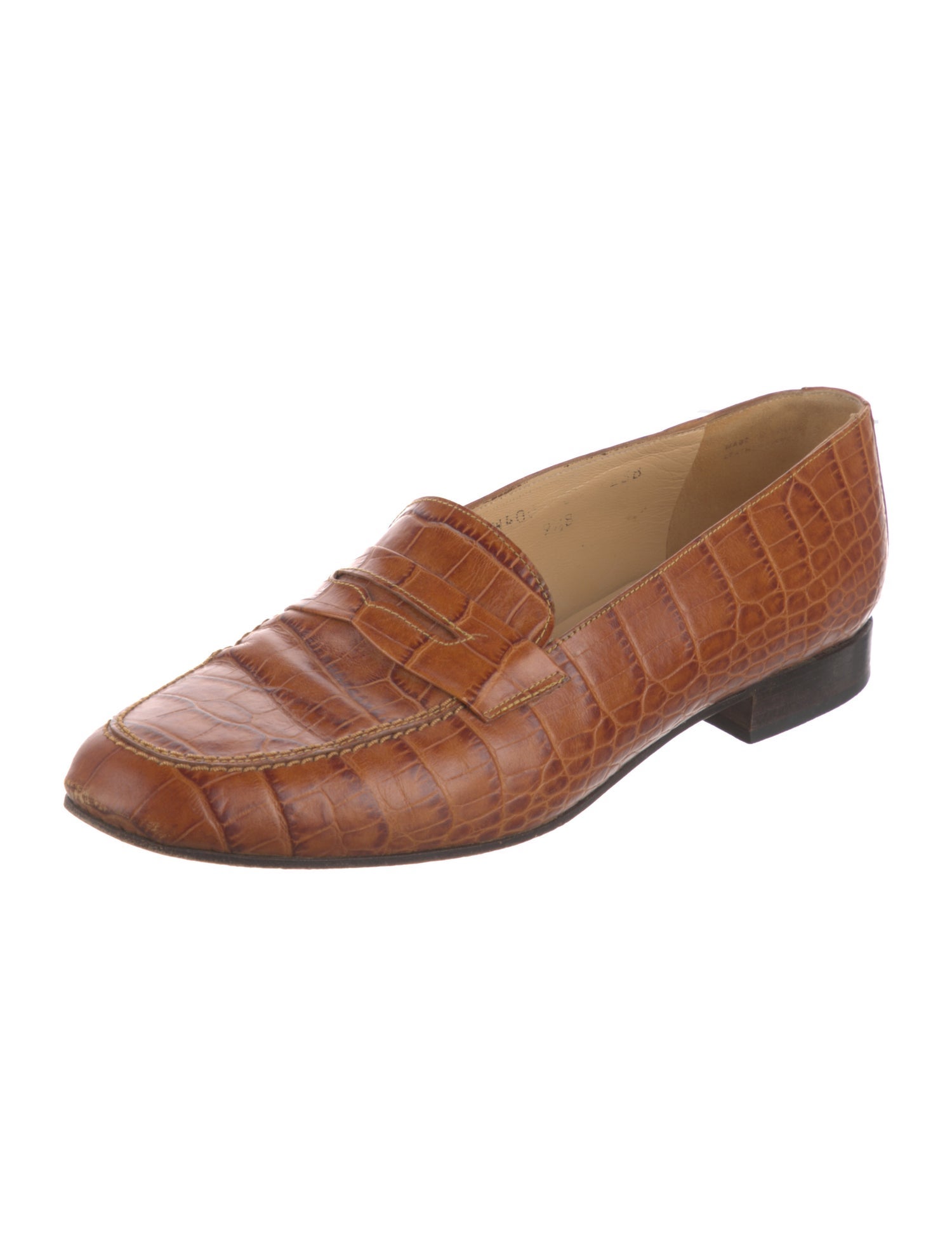 Ralph Lauren Embossed Leather Loafers