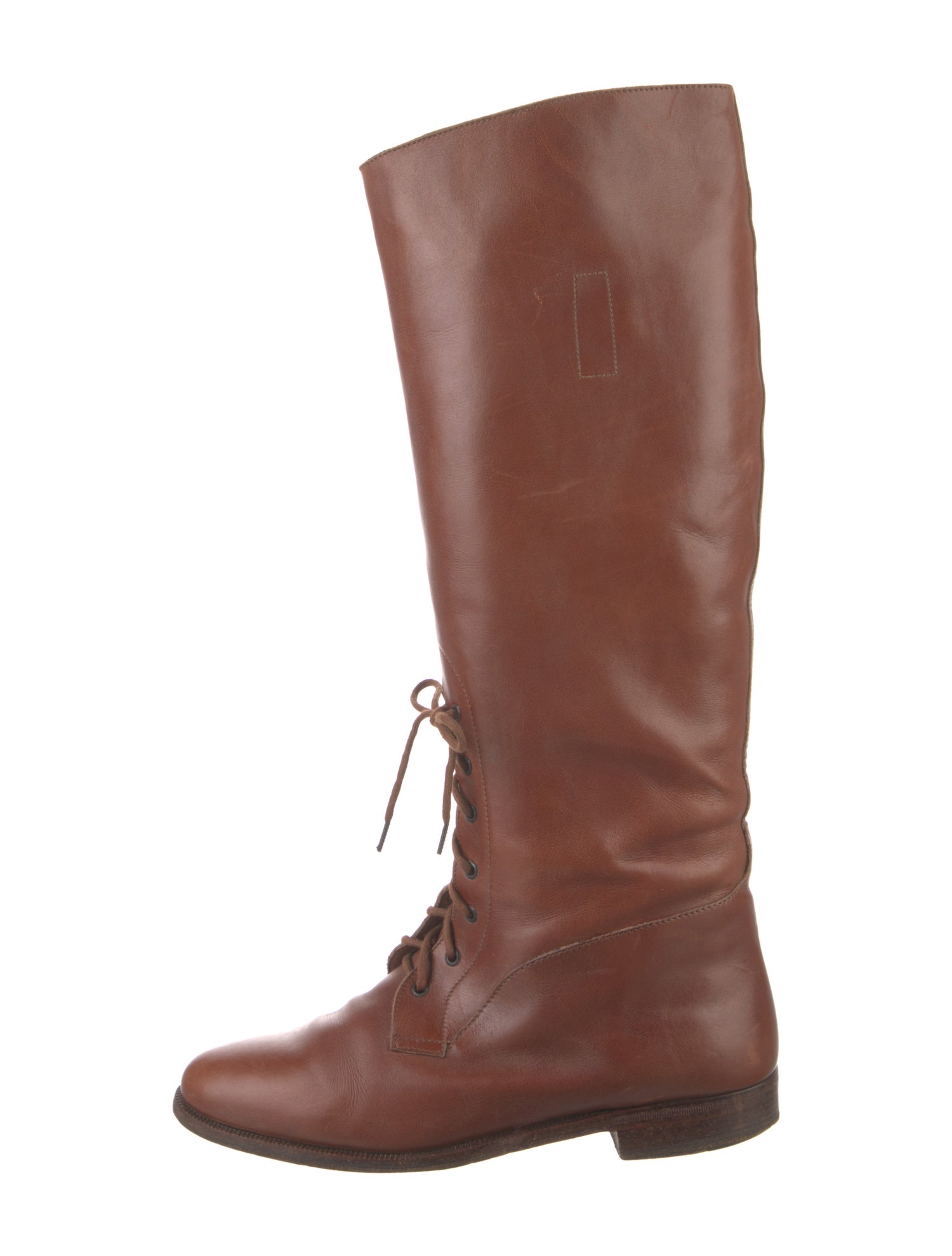 Ralph Lauren Leather Lace-Up Boots