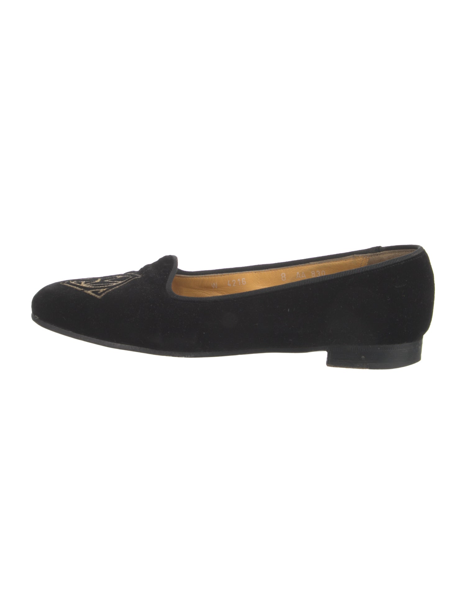 Ralph Lauren Velvet Embroidered Accent Loafers