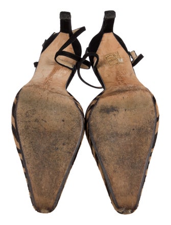 Ralph Lauren Ponyhair Animal Print Slingback Pumps