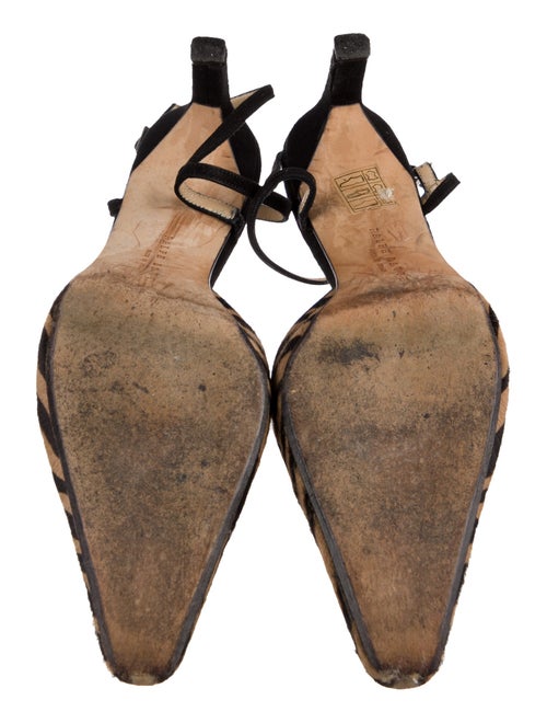 Ralph Lauren Ponyhair Animal Print Slingback Pumps