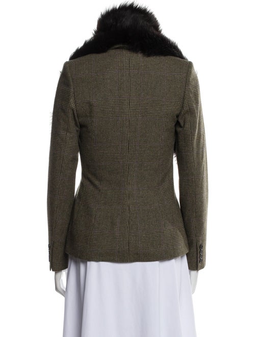 Ralph Lauren Wool Plaid Print Blazer