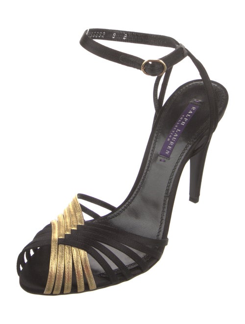 Ralph Lauren Suede Colorblock Pattern Sandals