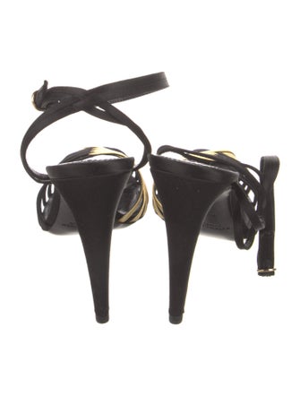 Ralph Lauren Suede Colorblock Pattern Sandals