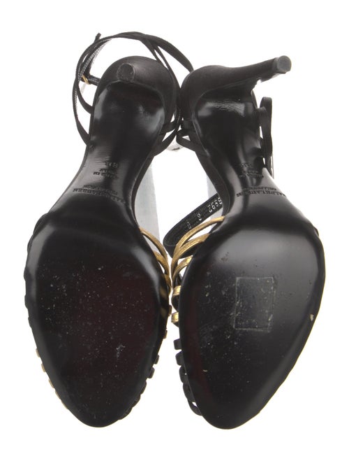 Ralph Lauren Suede Colorblock Pattern Sandals