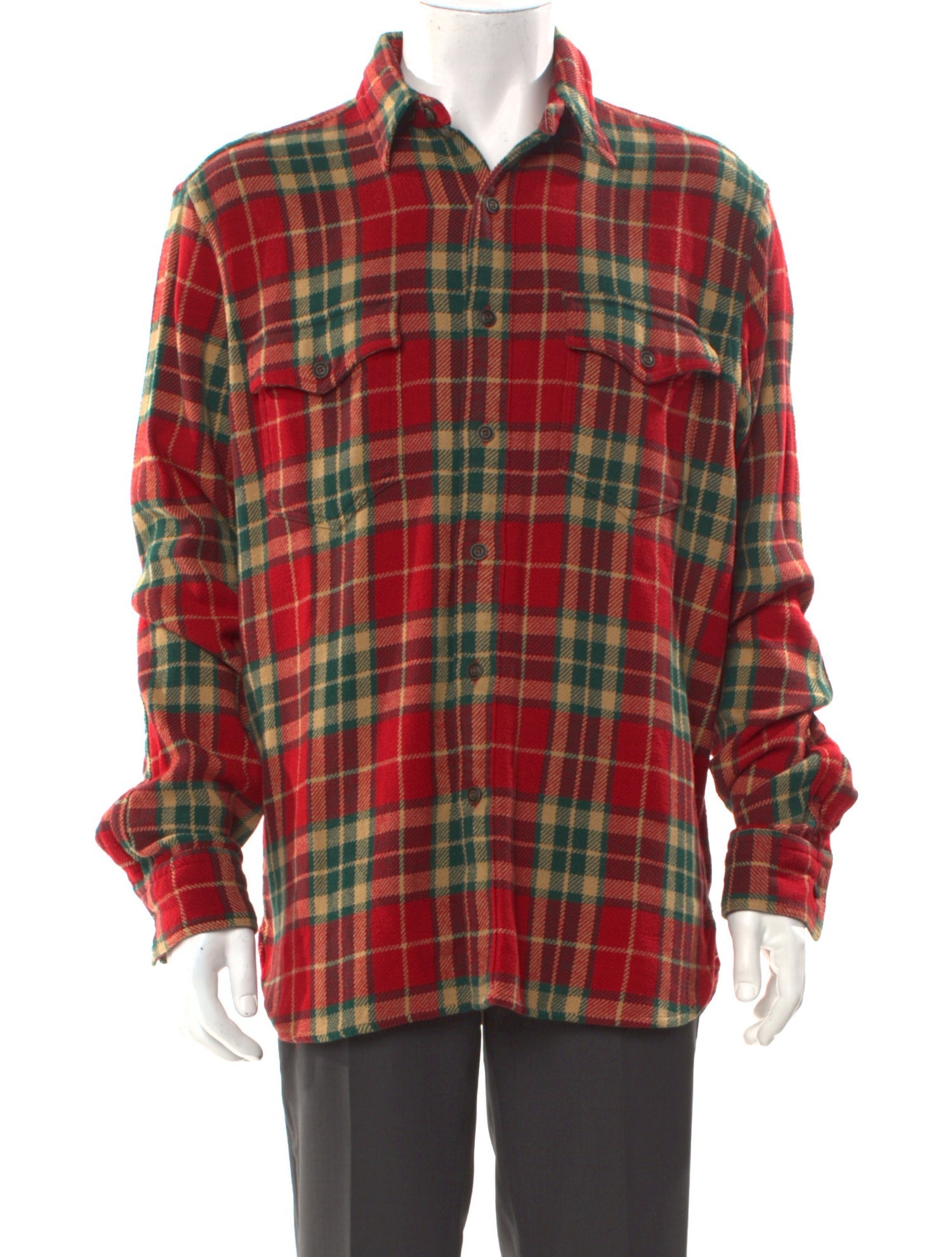 Ralph Lauren Plaid Print Long Sleeve Shirt
