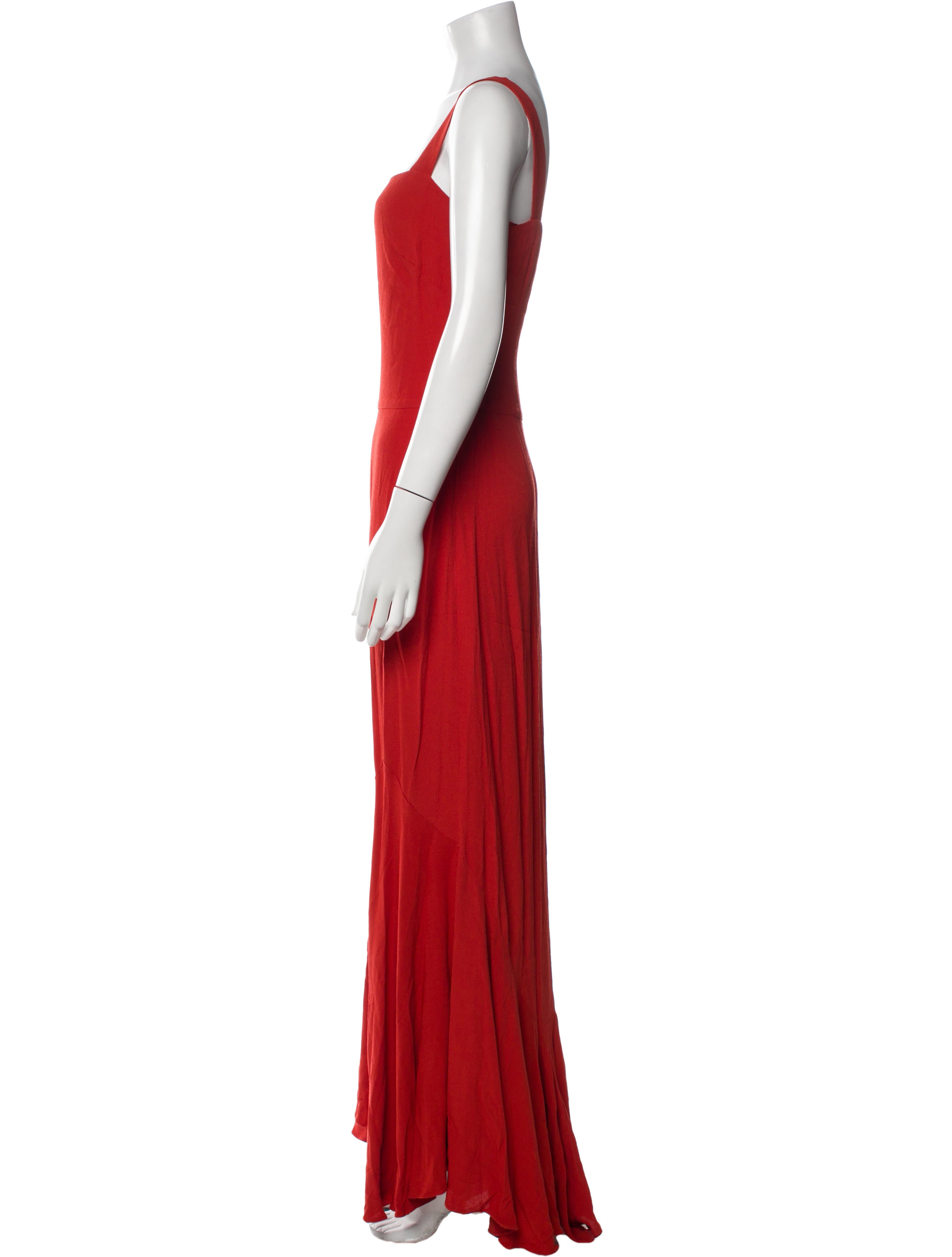 Ralph Lauren Square Neckline Long Dress